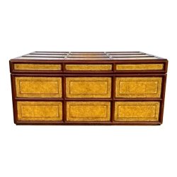 Maitland Smith Wood and Leather Coffee Table Trunk Mulyoharjo Furniture Supplier Indonesia