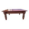 Ralph Lauren American Mahogany Carved Wood Coffee Table Square Mulyoharjo Furniture Supplier Indonesia