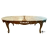 Vintage French Provincial Gilt Wood Marble Top Coffee / Cocktail Table