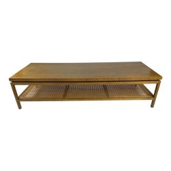 Mid Century Wood Coffee Table Attributed to Widdicomb Furniture Supplier