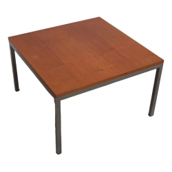 Modernist Cherry Wood & Metal Coffee Table by Jules Mijs, 1959 Furniture Supplier