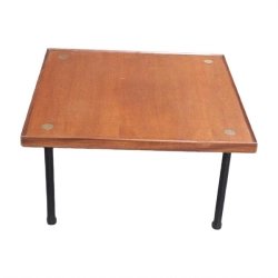 Vintage Wood & Brass Coffee Table by Melchiorre Bega, 1960s Furniture Supplier