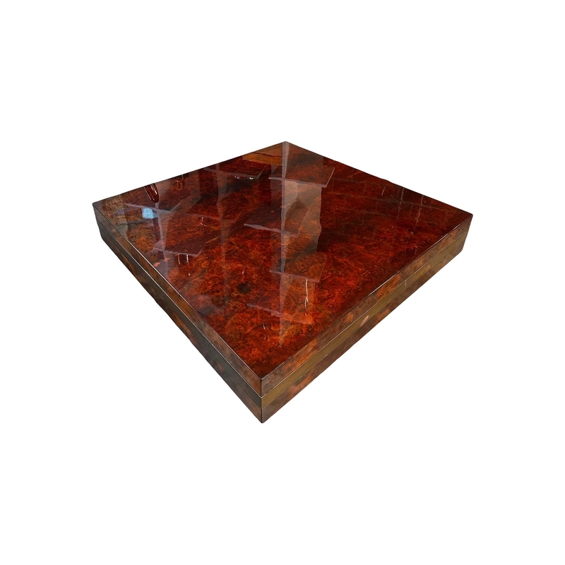 Mid-Century Italian Wood Square Coffee Table, 1970s Furniture Supplier Mid-Century Italian Wood Square Coffee Table, 1970s Furniture Supplier