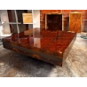 Mulyoharjo Mid-Century Italian Wood Square Coffee Table, 1970s Furniture Supplier