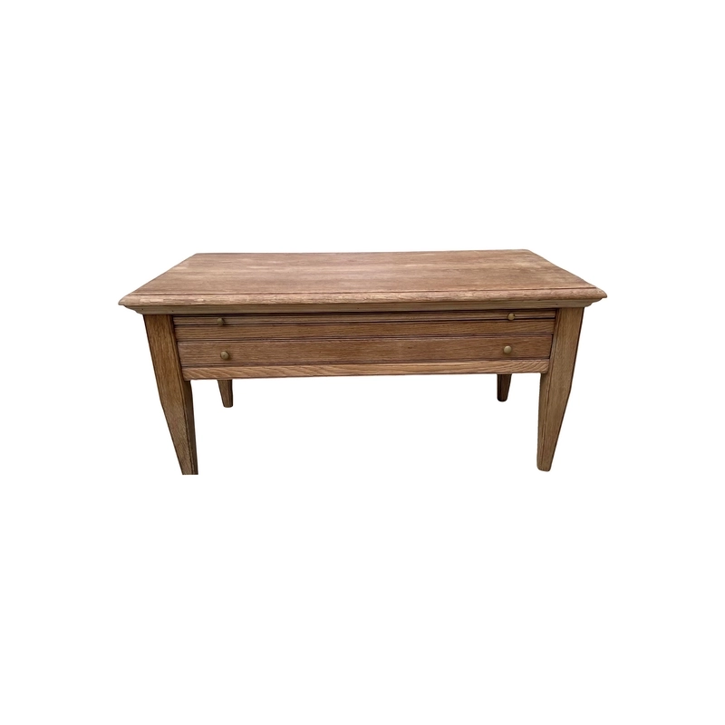 Mid Century Modern Bleached Solid Wood Coffee Table Furniture Supplier