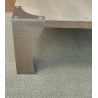 Mulyoharjo Bernhardt Mid-Century Modern Modern Brushed Steel and Solid Wood Cocktail Coffee Table Furniture Supplier
