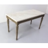 Mulyoharjo French Louis XVI Painted Wood and Marble Top Coffee Table Furniture Supplier