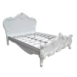 French Classic Painted Bed Furniture Mulyoharjo Furniture Manufacturer