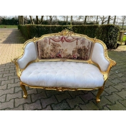 French Classic Painted Sofa Furniture Jepara