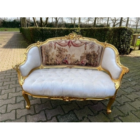 French Classic Painted Sofa Furniture Jepara