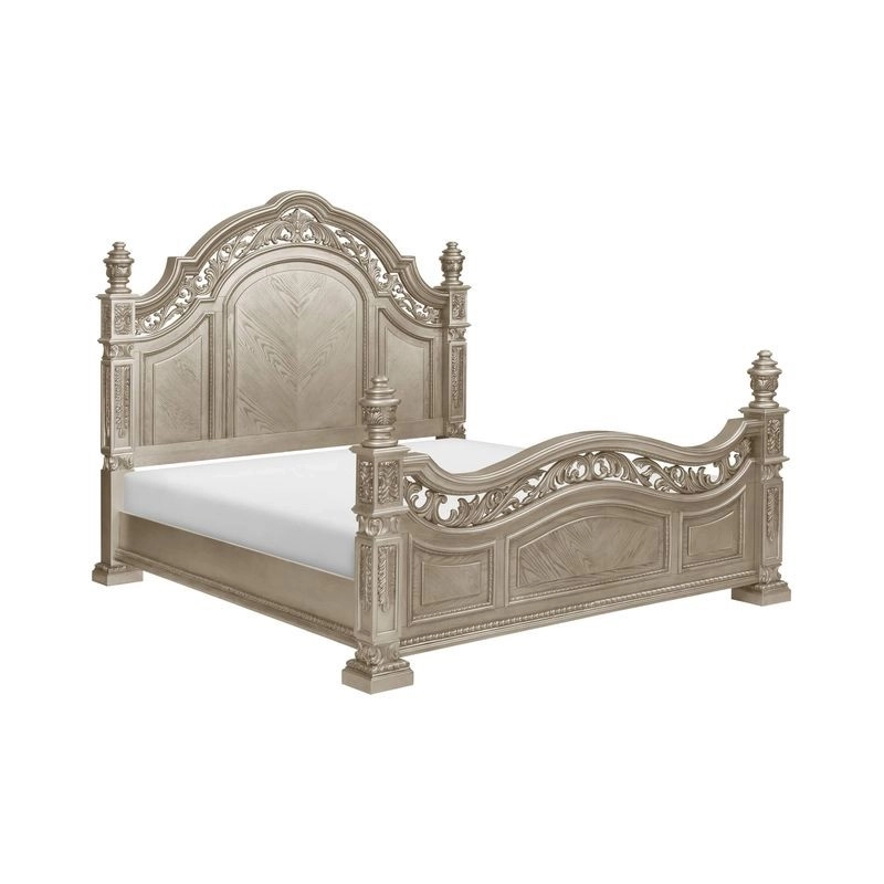 Luxury Rococo style classic bed Furniture Supplier