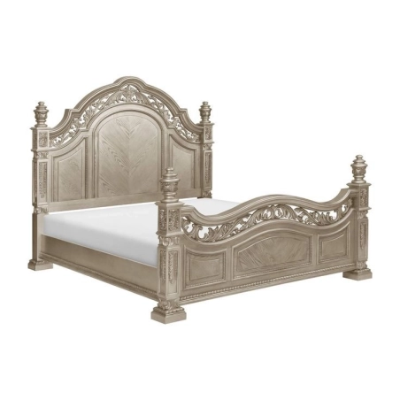 Luxury Rococo style classic bed Furniture Supplier