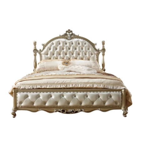 Rococo carved classic bed from Jepara Furniture Supplier