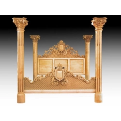 Luxury Rococo style classic bed Furniture Produce