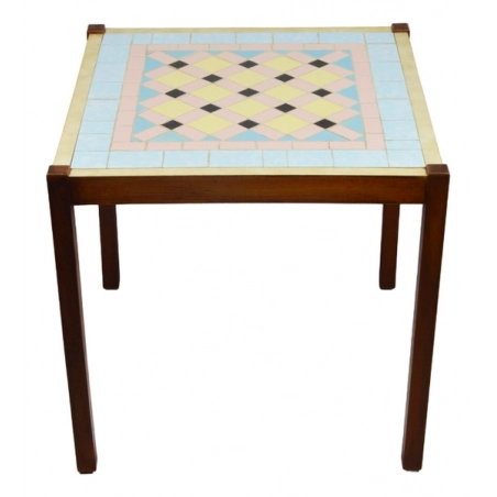 Living Room Furniture Coffee Table - Wood/Ceramic - Brown