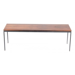 Living Room Furniture Coffee Table - Rosewood/Steel - Brown