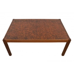 Living Room Furniture Coffee Table - Copper/Wood - Copper