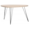 Mulyoharjo Dominik Retro Mid Wood Coffee Table in Light Mindi & Black Furniture Supplier