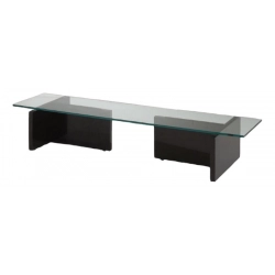 Living Room Furniture Coffee Table - Wood/Glass - Black