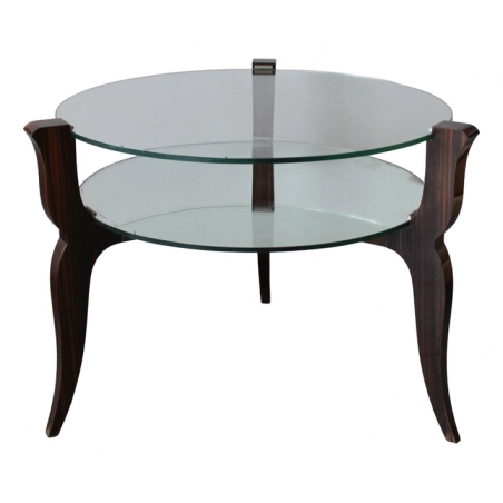 Living Room Furniture Coffee Table - Wood/Glass - Brown