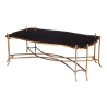 Living Room Furniture Coffee Table - Bronze/Wood - Black