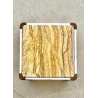 Mulyoharjo Modern Onyx Coffee Table With Wood + Chrome Base Furniture Supplier