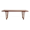 Living Room Furniture Coffee Table - Teak/Veneer - Brown
