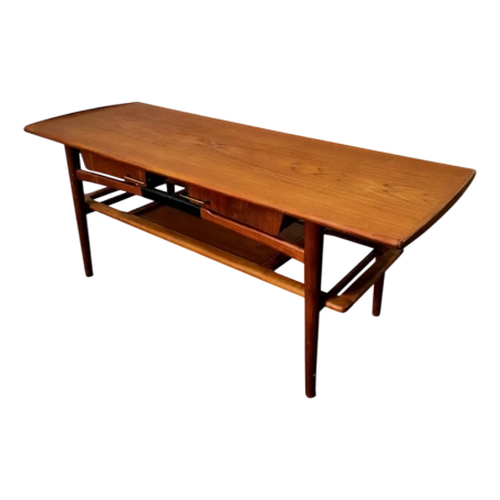 Living Room Furniture Coffee Table - Teak - Brown