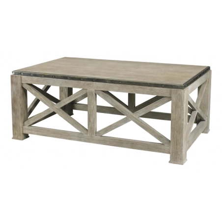 Living Room Furniture Coffee Table - Ash/Metal - Gray