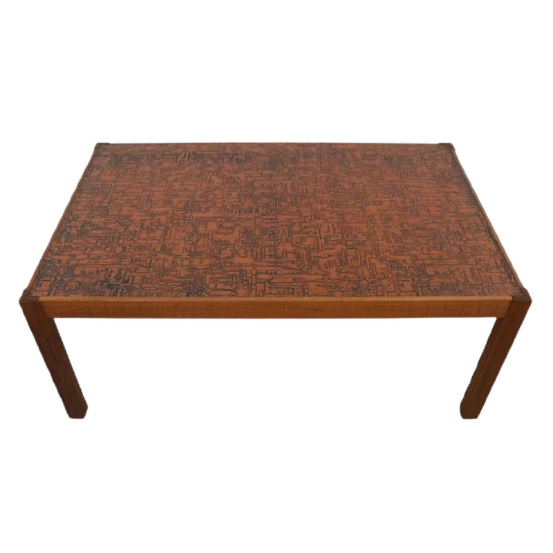 Living Room Furniture Coffee Table - Copper/Wood - Copper