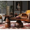 Mulyoharjo Matthew Izzo Home Wood Round Mango Wood Coffee Table 36” Furniture Supplier