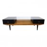 Living Room Furniture Coffee Table - Maple/Glass - Coffee