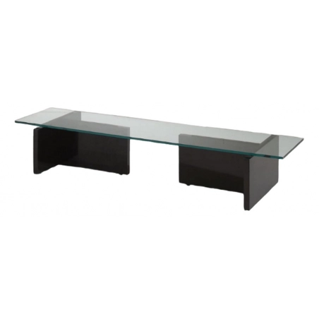 Living Room Furniture Coffee Table - Wood/Glass - Black