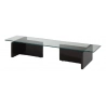 Living Room Furniture Coffee Table - Wood/Glass - Black