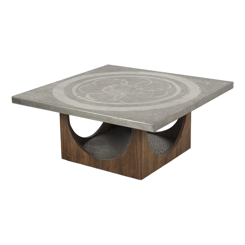 Living Room Furniture Coffee Table - Veneer/Metal - Brown Living Room Furniture Coffee Table - Veneer/Metal - Brown