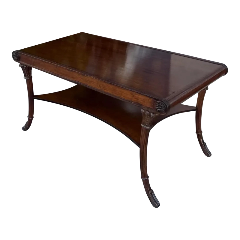 Living Room Furniture Coffee Table - Mahogany - Brown