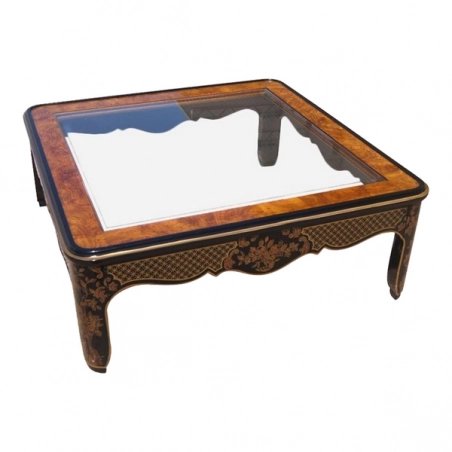 Living Room Furniture Coffee Table - Wood/Glass - Coffee