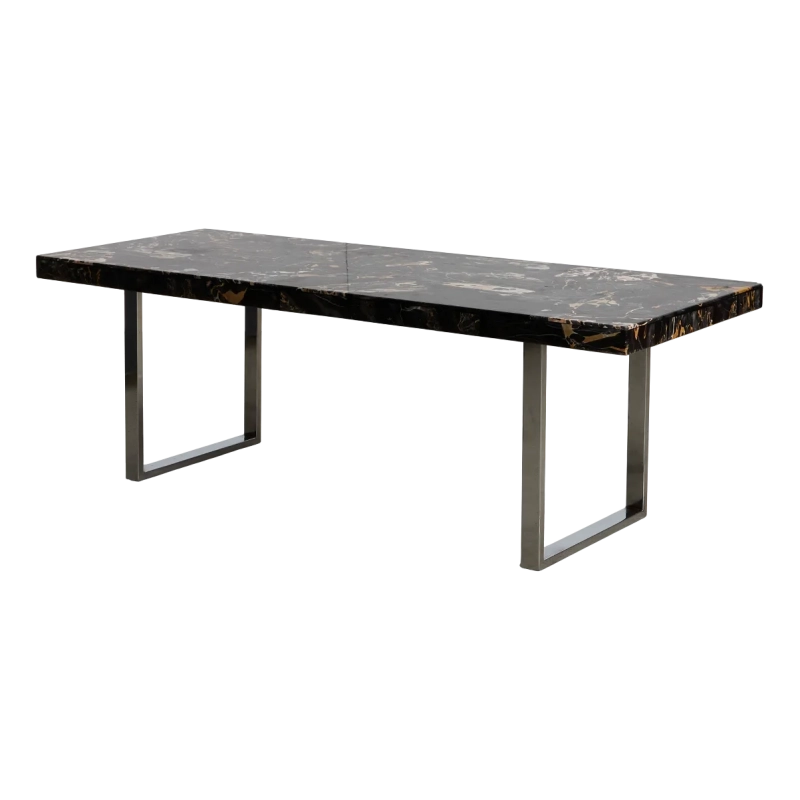 Living Room Furniture Coffee Table - Veneer/Metal - Brown Living Room Furniture Coffee Table - Veneer/Metal - Brown
