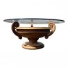 Living Room Furniture Coffee Table - Wood/Glass - Gold