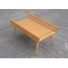 Mulyoharjo 1950s Mid Century Modern Wood & Glass Coffee Table With Shelf Furniture Supplier