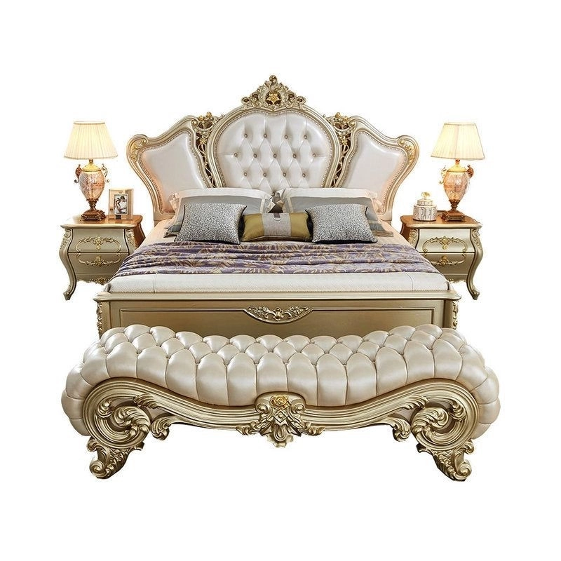 Double classic bed Furniture White-Label