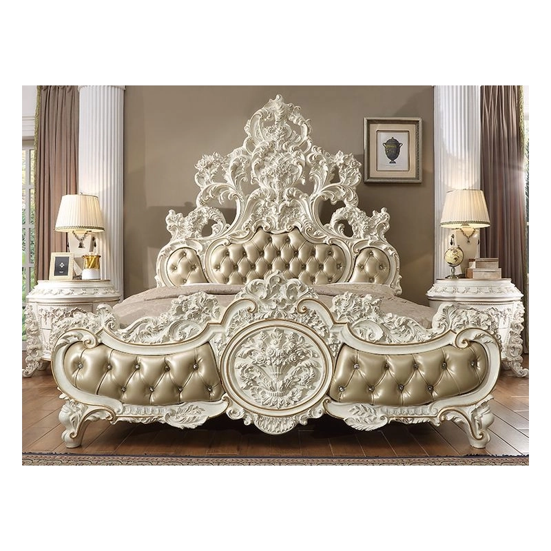 Rococo carved classic bed from Jepara Furniture Produce