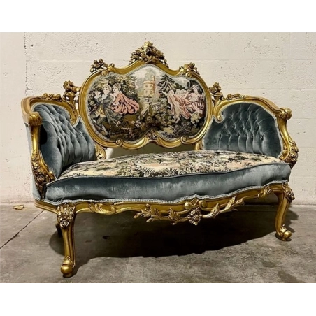 Carved Painted Sofa Furniture  White-Labeled