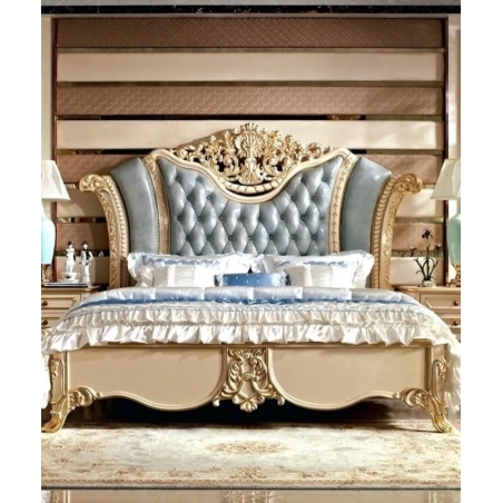 Luxury Rococo style classic bed Furniture Indonesia