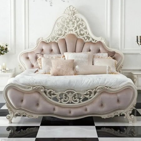 Classic bed Indonesia Furniture White-Labeled