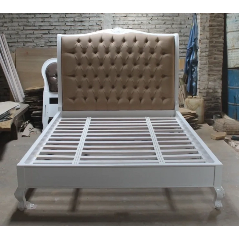 Minimalist wooden classic bed Furniture Supplier