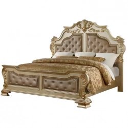 French-style painted classic bed Furniture Supplier