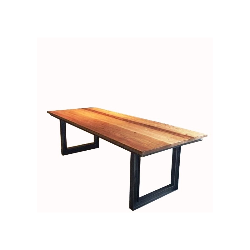 Mulyoharjo Modern Farmhouse Dining Table - Solid Wood and Steel Legs Mulyoharjo Modern Farmhouse Dining Table - Solid Wood and Steel Legs
