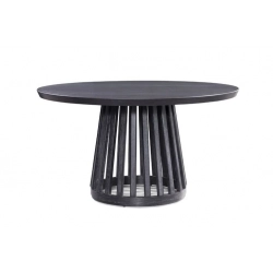 Mulyoharjo Modern Round Dining Table, Wood, Brown