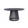 Mulyoharjo Modern Round Dining Table, Wood, Brown